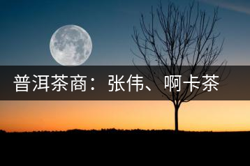 普洱茶商：張偉、啊卡茶葉有限責(zé)任公司總經(jīng)理