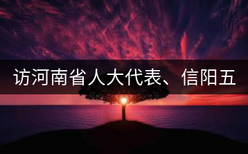 訪河南省人大代表、信陽五岳集團(tuán)董事長胡鎮(zhèn)——茶鄉(xiāng)亦飄茶油香