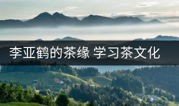 李亞鶴的茶緣 學(xué)習(xí)茶文化，了解茶文化，品味茶文化