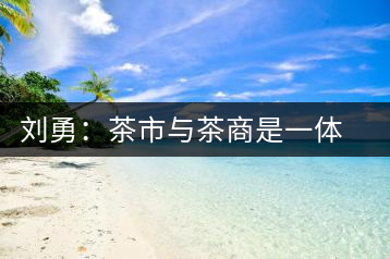 劉勇：茶市與茶商是一體 互相促進(jìn)才能更好發(fā)展