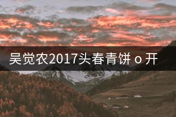 吳覺(jué)農(nóng)2017頭春青餅 o 開(kāi)湯分享
