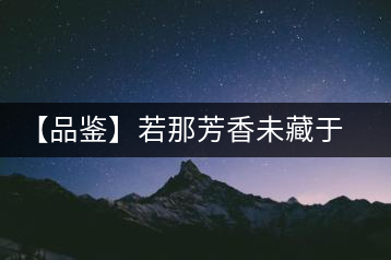 【品鑒】若那芳香未藏于樟野，怎會這般獨(dú)具韻味？