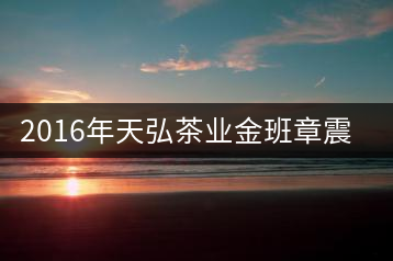 2016年天弘茶業(yè)金班章震撼上市！