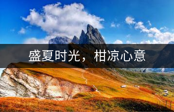 盛夏時光，柑涼心意