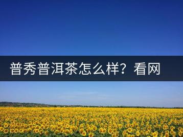 普秀普洱茶怎么樣？看網(wǎng)友精彩回答