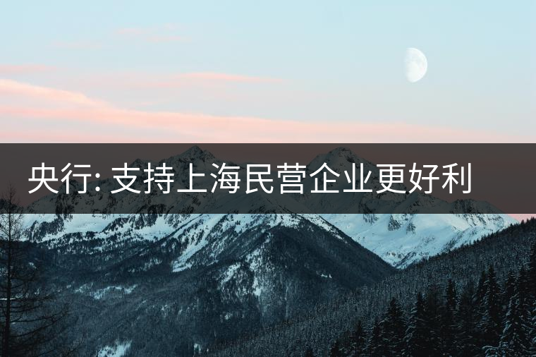 央行: 支持上海民營(yíng)企業(yè)更好利用債券融資 央行: 支持上海民營(yíng)企業(yè)更好利用債券融資
