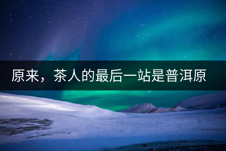 原來(lái)，茶人的最后一站是普洱原來(lái)，茶人的最后一站是普洱