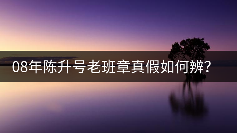 08年陳升號老班章真假如何辨？業(yè)內(nèi)人士教你這3點！
