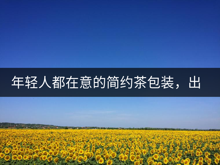 年輕人都在意的簡約茶包裝，出道顏值即巔峰的茶包裝可真好喝！