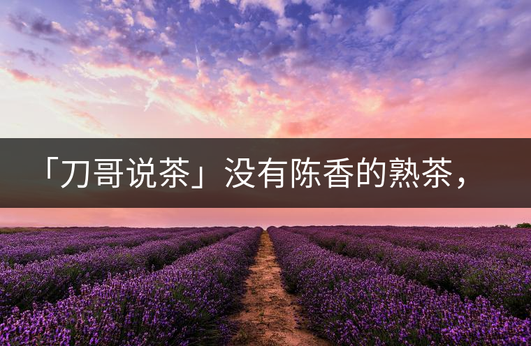 「刀哥說茶」沒有陳香的熟茶，不是一款有追求的普洱熟茶