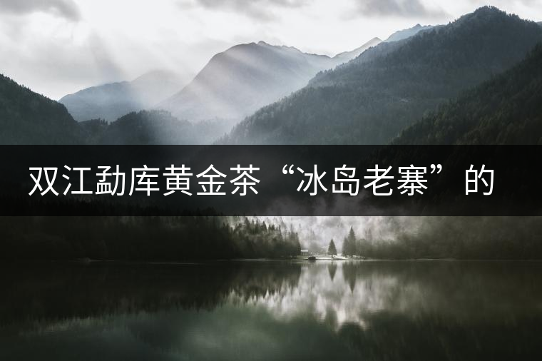 雙江勐庫(kù)黃金茶“冰島老寨”的審論雙江勐庫(kù)黃金茶“冰島老寨”的審論 雙江勐庫(kù)黃金茶“冰島老寨”的審論雙江勐庫(kù)黃金茶“冰島老寨”的審論