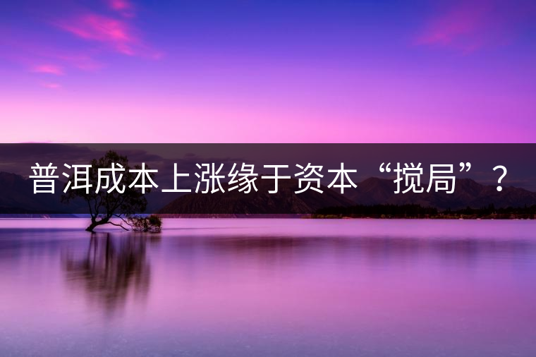 普洱成本上漲緣于資本“攪局”？