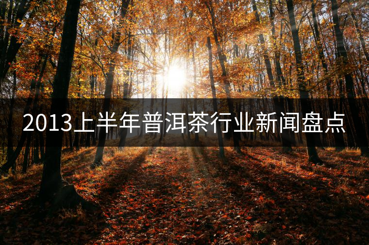 2013上半年普洱茶行業(yè)新聞盤點(diǎn) 2013上半年普洱茶行業(yè)新聞盤點(diǎn)