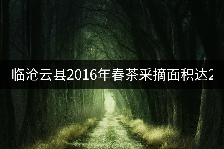 臨滄云縣2016年春茶采摘面積達(dá)202605畝，同比增長(zhǎng)3.28%