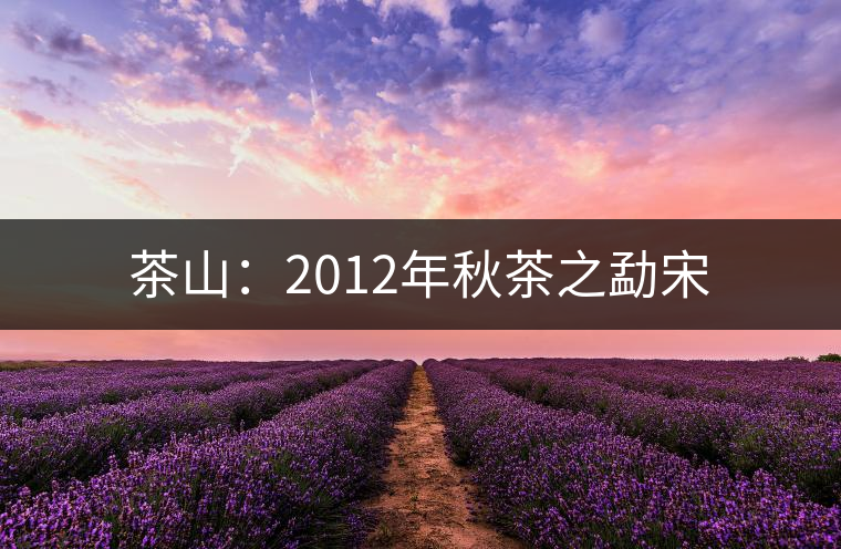 茶山:2012年秋茶之勐宋 茶山:2012年秋茶之勐宋