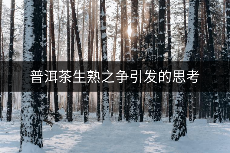 普洱茶生熟之爭引發(fā)的思考