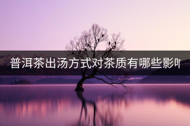 普洱茶出湯方式對茶質(zhì)有哪些影響？