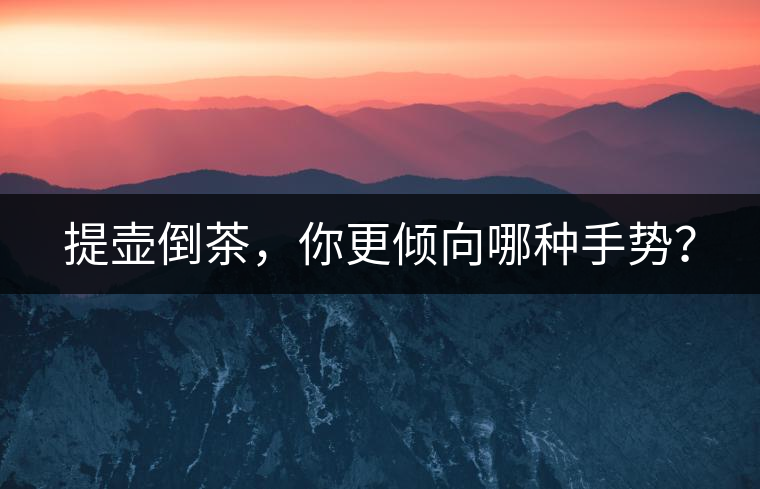 提壺倒茶，你更傾向哪種手勢？