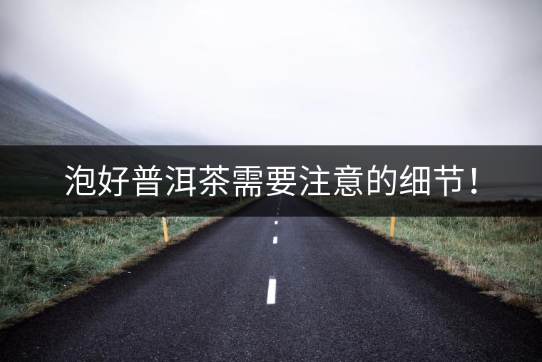 泡好普洱茶需要注意的細(xì)節(jié)！