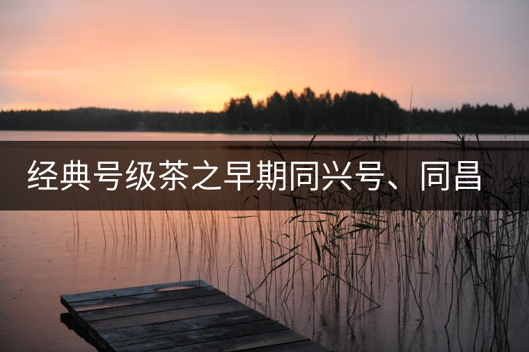 經(jīng)典號(hào)級(jí)茶之早期同興號(hào)、同昌黃記老圓茶