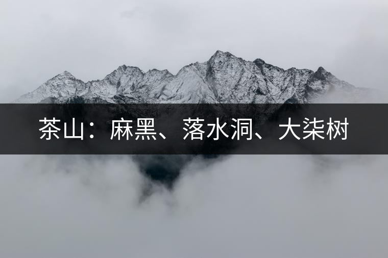 茶山：麻黑、落水洞、大柒樹