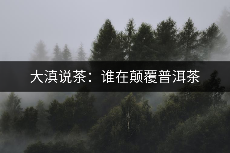 大滇說(shuō)茶：誰(shuí)在顛覆普洱茶