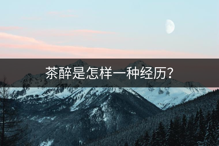 茶醉是怎樣一種經(jīng)歷？