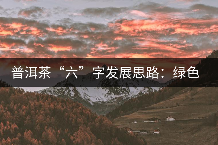 普洱茶“六”字發(fā)展思路：綠色、健康、創(chuàng)新
