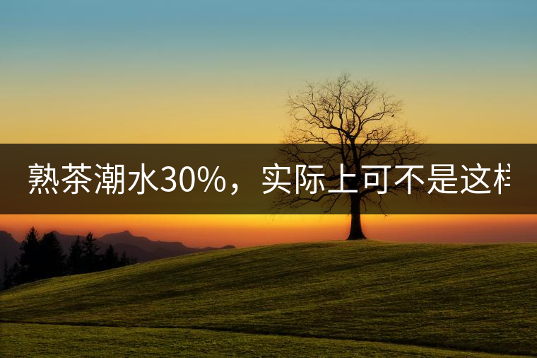 熟茶潮水30%，實(shí)際上可不是這樣！