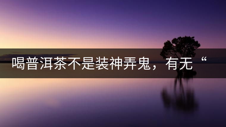 喝普洱茶不是裝神弄鬼，有無“茶氣”不要盲目崇拜