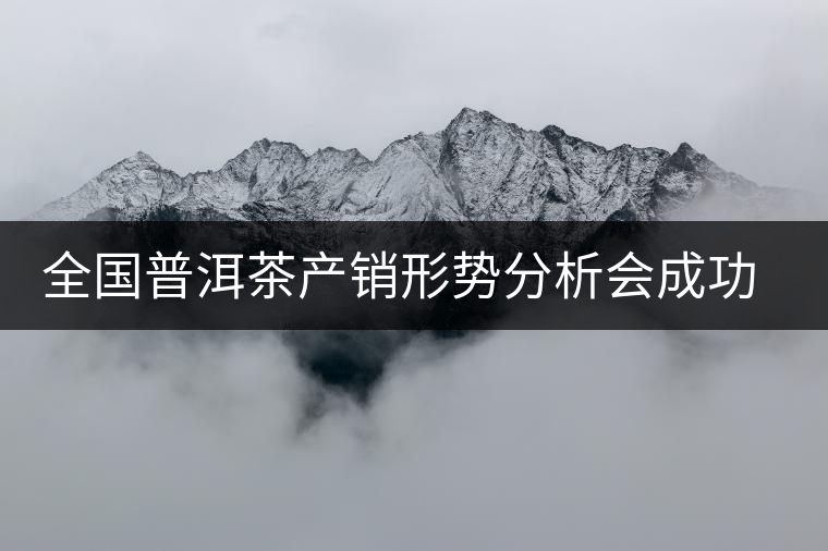 全國普洱茶產(chǎn)銷形勢(shì)分析會(huì)成功召開