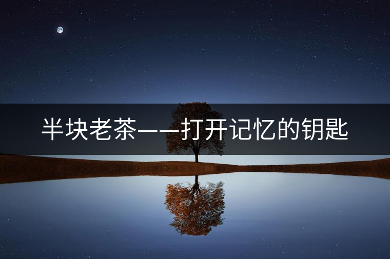 半塊老茶——打開記憶的鑰匙