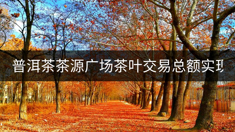 普洱茶茶源廣場(chǎng)茶葉交易總額實(shí)現(xiàn)14.8億元