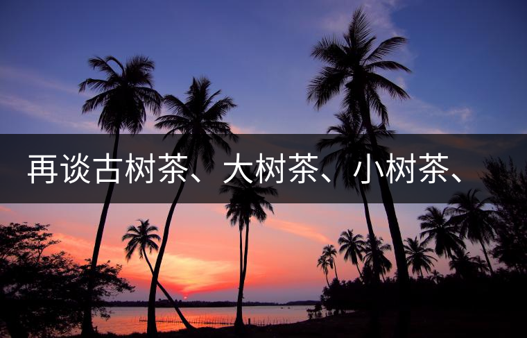 再談古樹(shù)茶、大樹(shù)茶、小樹(shù)茶、臺(tái)樹(shù)茶…