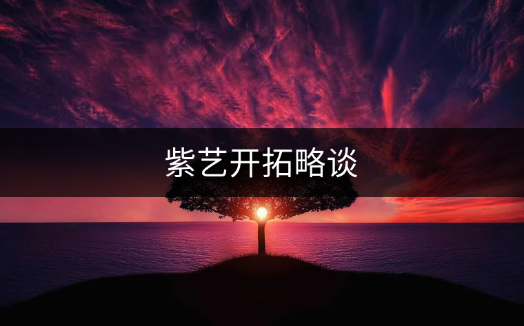 紫藝開(kāi)拓略談