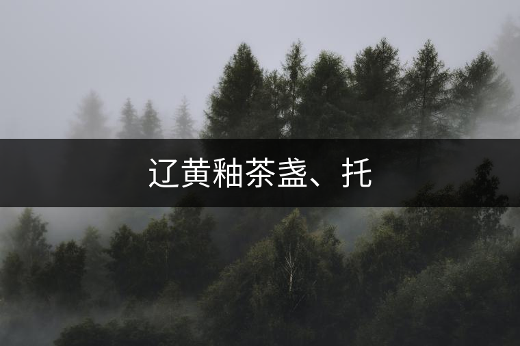 遼黃釉茶盞、托