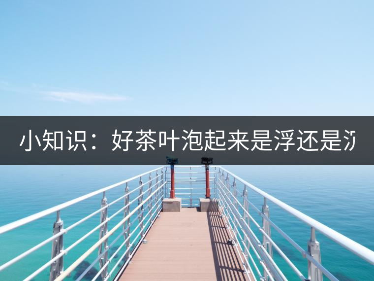 小知識(shí)：好茶葉泡起來(lái)是浮還是沉？