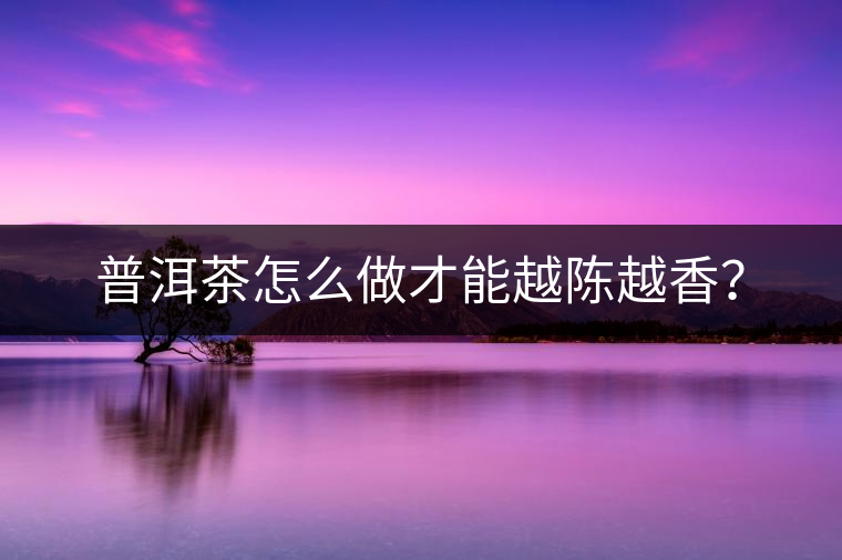 普洱茶怎么做才能越陳越香？