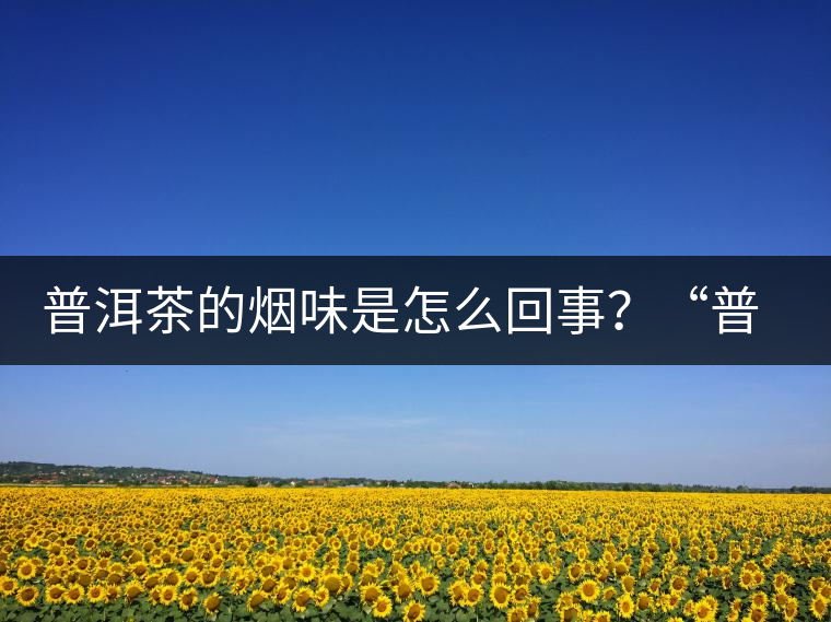 普洱茶的煙味是怎么回事？“普洱教父”白水清最新解析！
