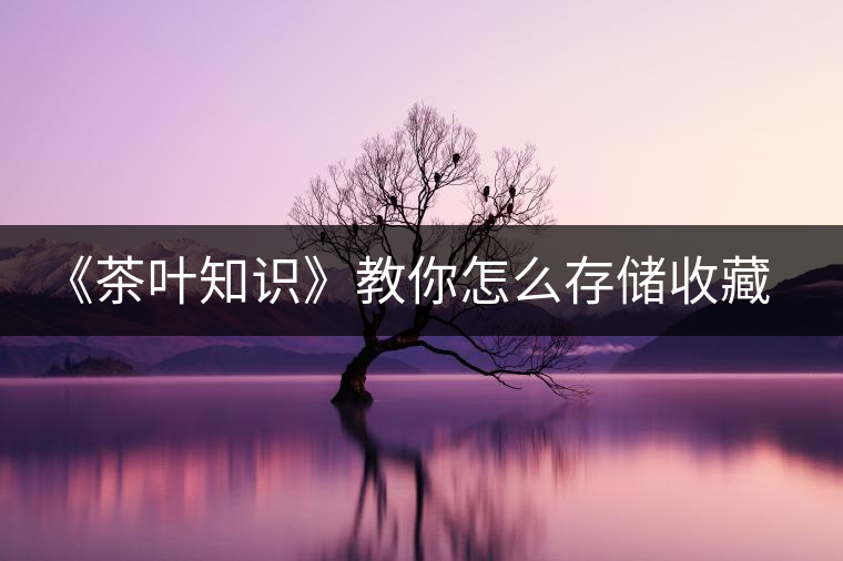 《茶葉知識(shí)》教你怎么存儲(chǔ)收藏普洱茶？