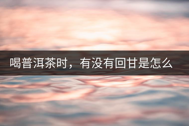 喝普洱茶時(shí)，有沒(méi)有回甘是怎么一回事？