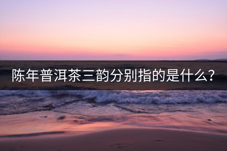 陳年普洱茶三韻分別指的是什么？