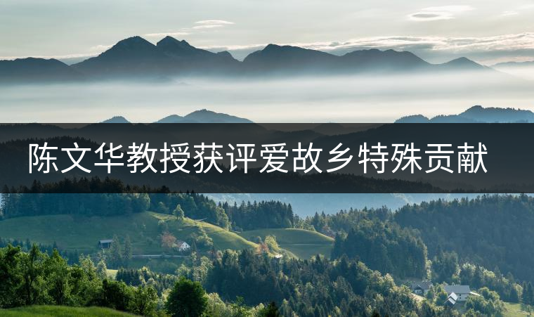 陳文華教授獲評(píng)愛(ài)故鄉(xiāng)特殊貢獻(xiàn)人物 陳文華教授獲評(píng)愛(ài)故鄉(xiāng)特殊貢獻(xiàn)人物