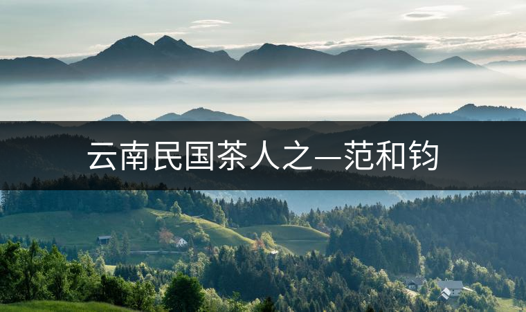 云南民國(guó)茶人之—范和鈞
