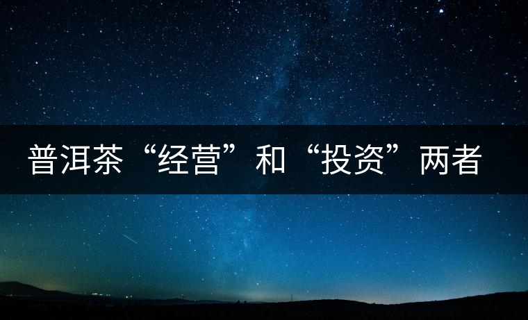 普洱茶“經(jīng)營”和“投資”兩者兼顧的茶商朱寧