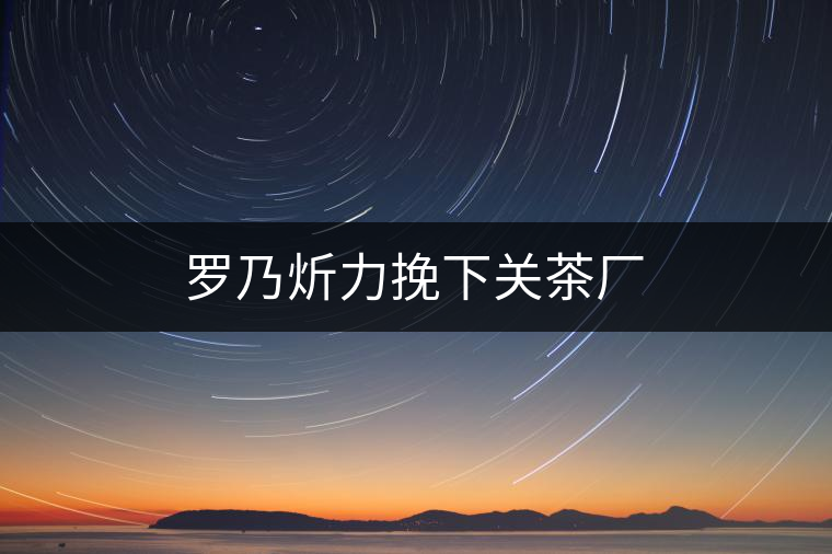 羅乃炘力挽下關(guān)茶廠