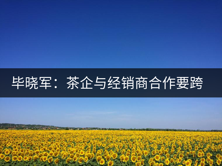 畢曉軍：茶企與經銷商合作要跨越四道難關