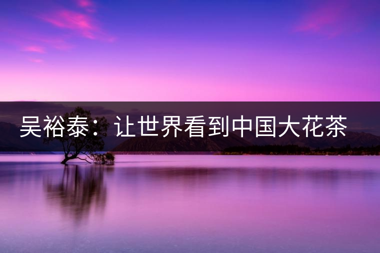 吳裕泰：讓世界看到中國大花茶品牌