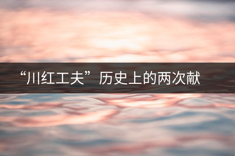 “川紅工夫”歷史上的兩次獻(xiàn)禮
