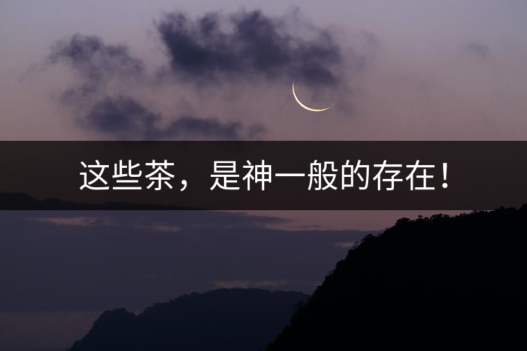 這些茶，是神一般的存在！